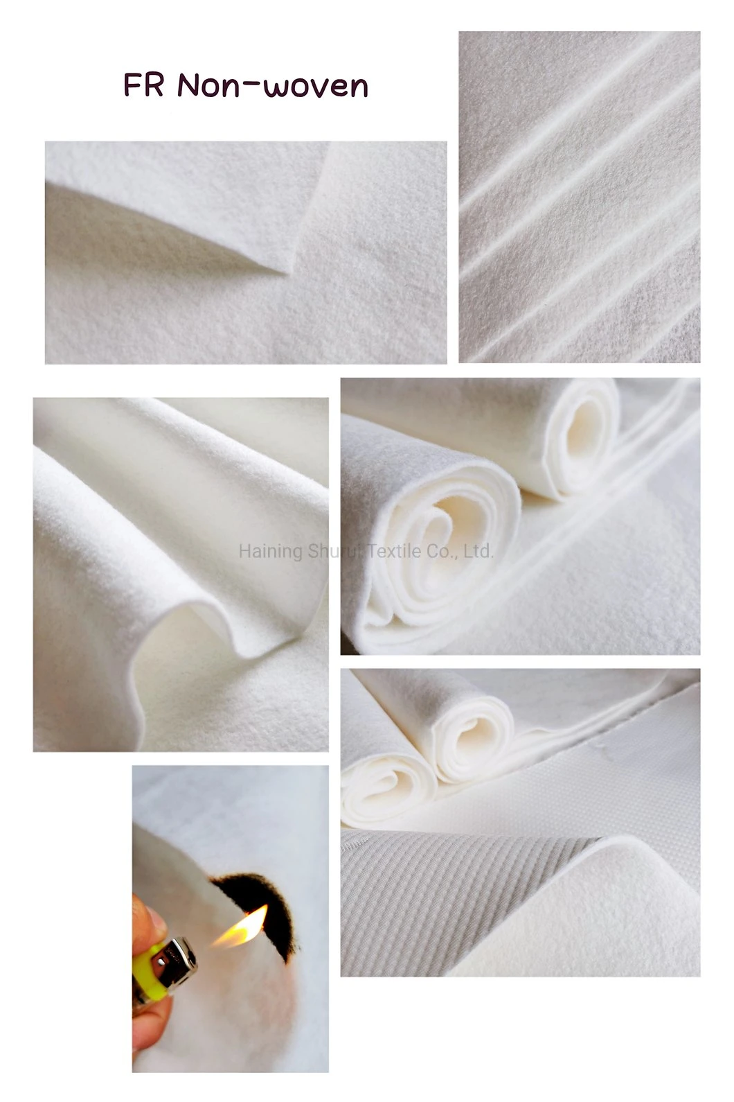 Fr Viscose Non-Woven 1633 Flame Retardant Standard Needle Punched Fabric for Mattress Interlayer