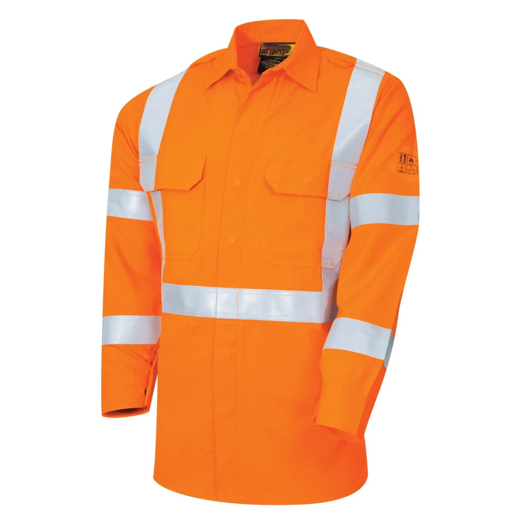 Twill Customized Workwear Arc-Flash Protection Anti-Acid Meltproof Uniform Waterproof Oil Resistance Antistatic Permanent Fr Hi Vis Safety Jacket Trousers Pants