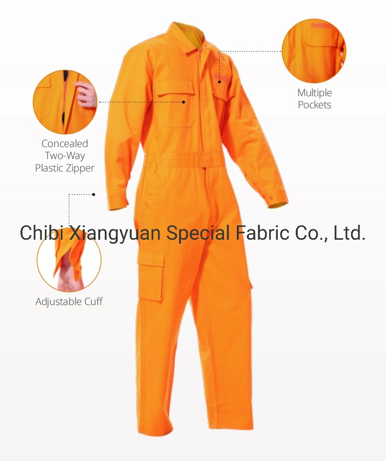 Workwear Coverall with 100% Polyester Fr Anti-Static and Flame Retardant Protective for Industry/ Hospital