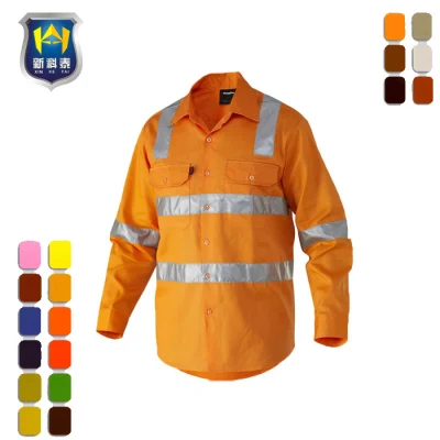 Camisa de uniforme de trabajo de ingeniería de peso ligero de manga larga
